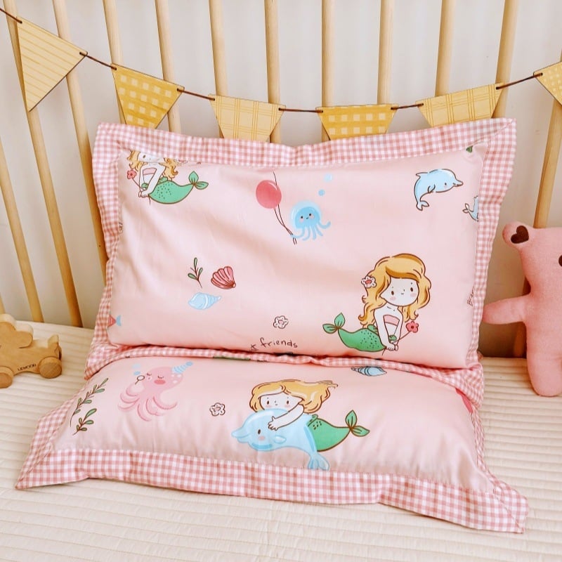 Bērnu spilvendrāna no 100% kokvilnas, 60s audums, twill/satine audums, reaktīvā krāsošana