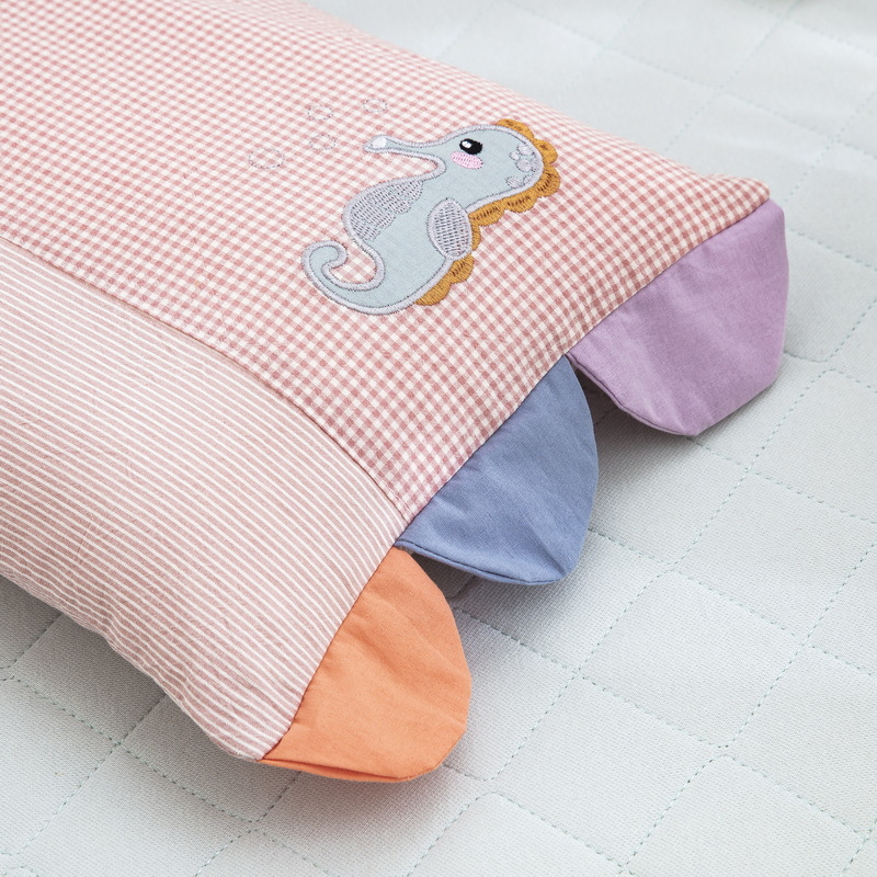 Miaomiaowu 100% kokvilnas spilvendrāna, krāsota un izšūta audums, mazgāta kokvilna, bērniem