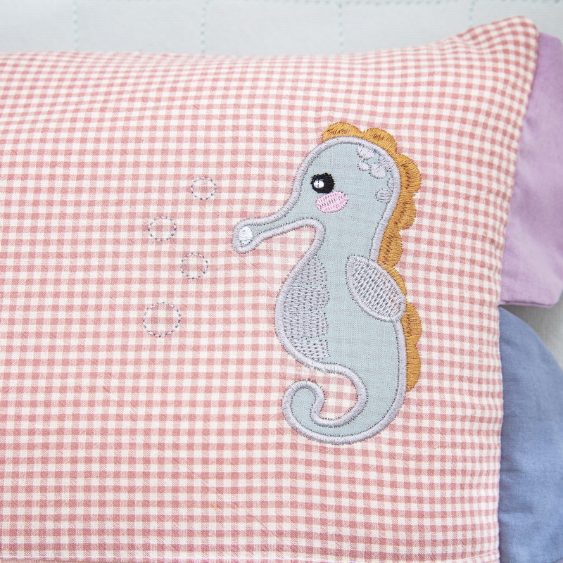 Miaomiaowu 100% kokvilnas spilvendrāna, krāsota un izšūta audums, mazgāta kokvilna, bērniem