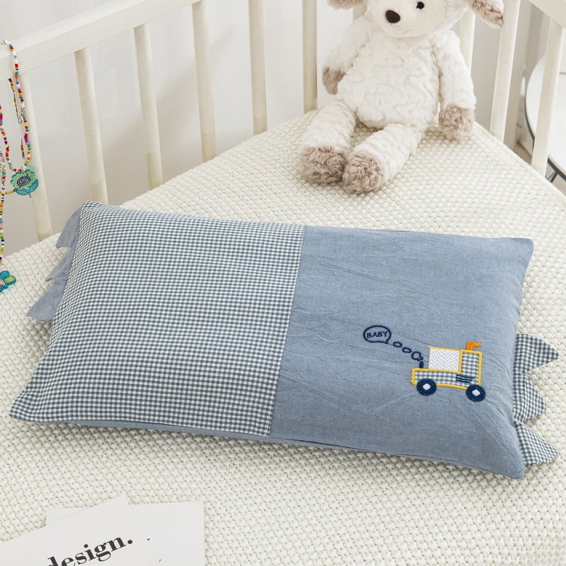 Miaomiaowu 100% kokvilnas spilvendrāna, krāsota un izšūta audums, mazgāta kokvilna, bērniem