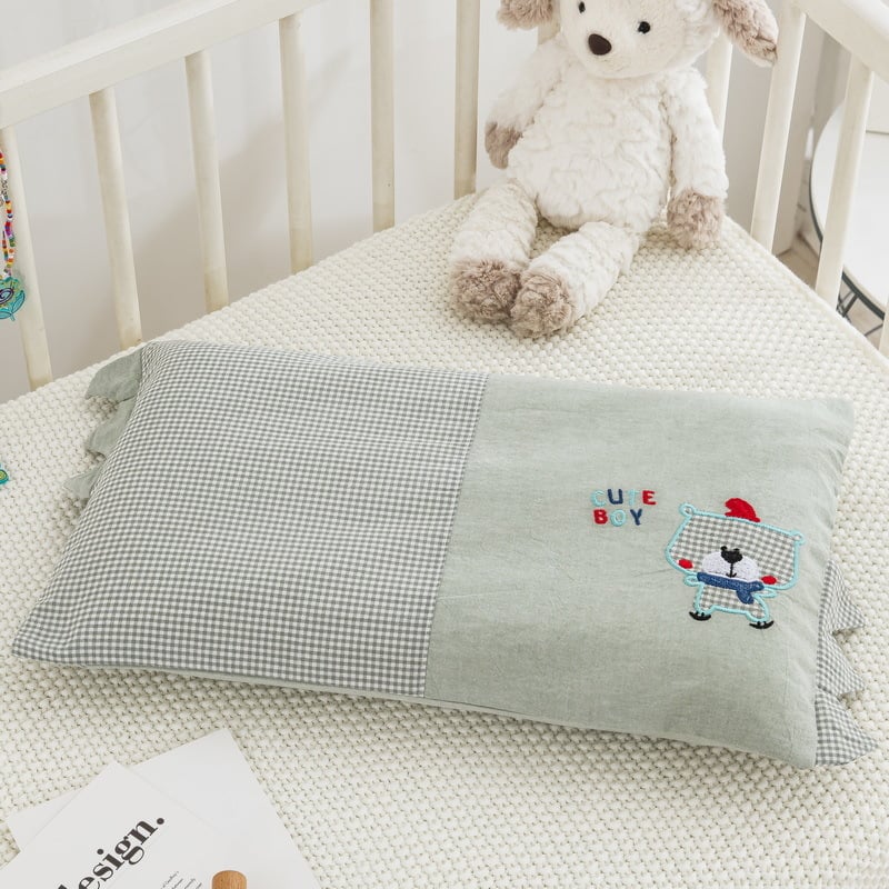 Miaomiaowu 100% kokvilnas spilvendrāna, krāsota un izšūta audums, mazgāta kokvilna, bērniem