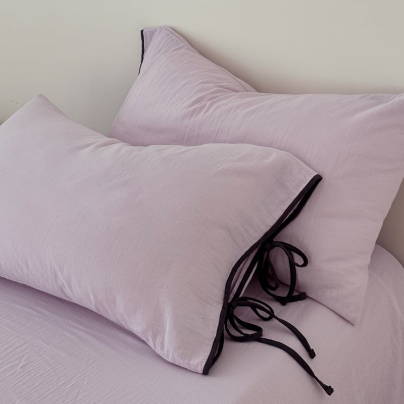 Spilvendrāna ar auklām un lente, divslāņaina kokvilnas marle, zīdaiņiem, elpojoša