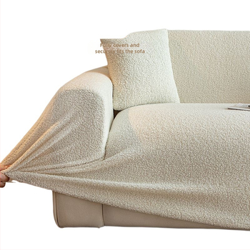 Plüss kanapévédő huzat, univerzális, minden évszakban, macskák karcolása elleni, csúszásmentes, minimalist stílus
