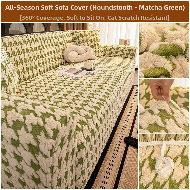 Plüss kanapévédő huzat, univerzális, minden évszakban, macskák karcolása elleni, csúszásmentes, minimalist stílus