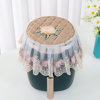 Fritőz porvédő huzat csipkés hímzett fedéllel — poliészter, amerikai stílus, univerzális porvédő huzat fritőz/kanapé/klímaberendezéshez