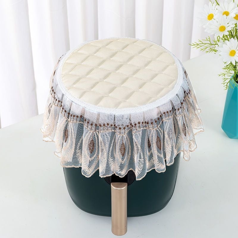 Fritőz porvédő huzat csipkés hímzett fedéllel — poliészter, amerikai stílus, univerzális porvédő huzat fritőz/kanapé/klímaberendezéshez