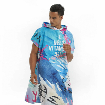 Kapucnis törölköző köpeny úszáshoz és termál Fürdőkhöz | Gyorsan száradó mikroszálas | 170–200 g | 120D fonal | Egyszerű szövés | 90% fő anyag