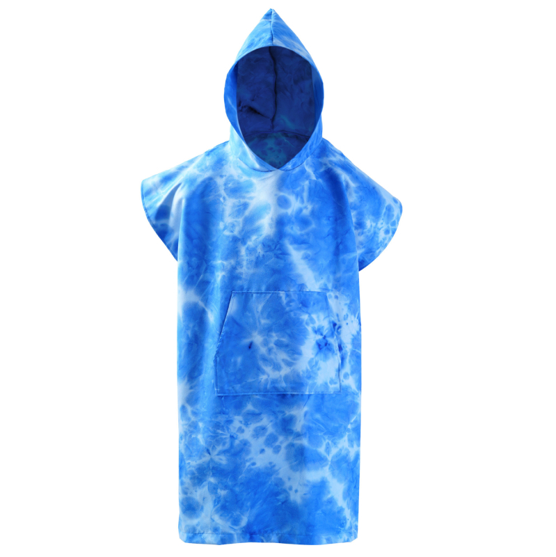 Mikroszálas kapucnis köntös gyors száradással, 200–300 g, 21 szálból álló fonal, nyomtatott gyártási folyamat