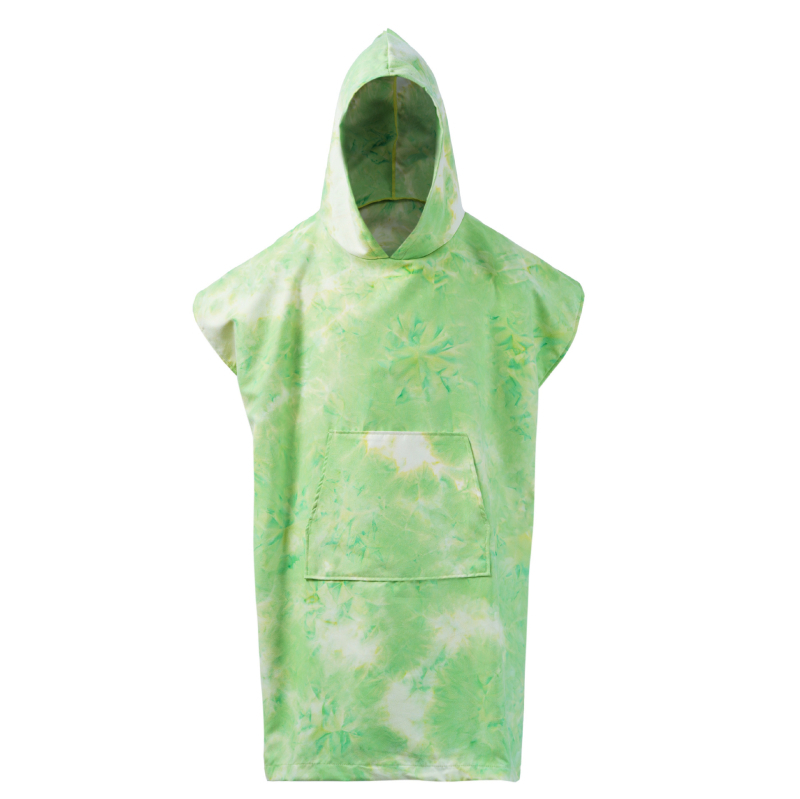 Mikroszálas kapucnis köntös gyors száradással, 200–300 g, 21 szálból álló fonal, nyomtatott gyártási folyamat