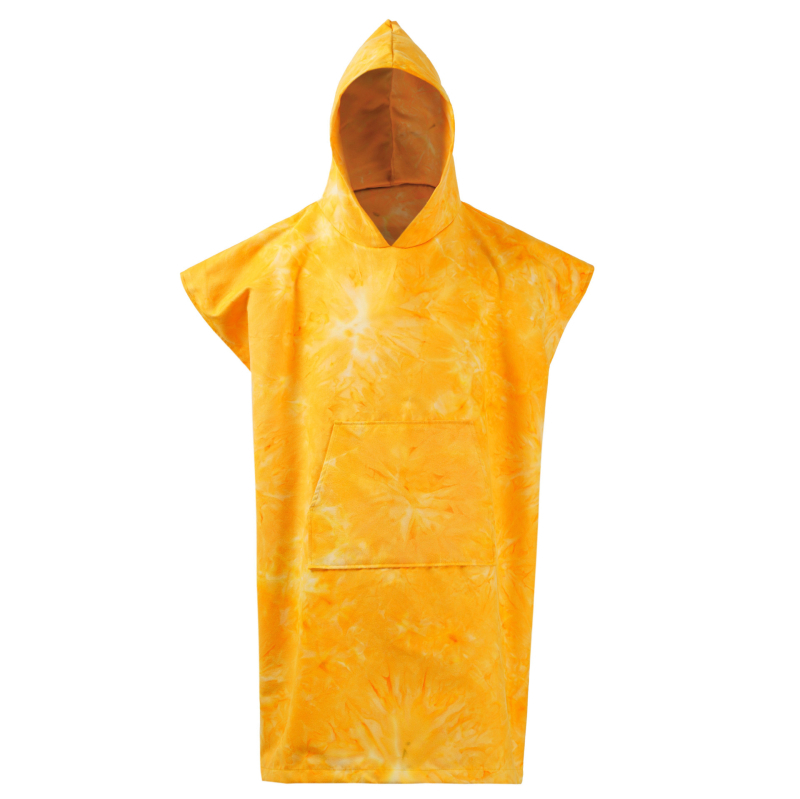 Mikroszálas kapucnis köntös gyors száradással, 200–300 g, 21 szálból álló fonal, nyomtatott gyártási folyamat