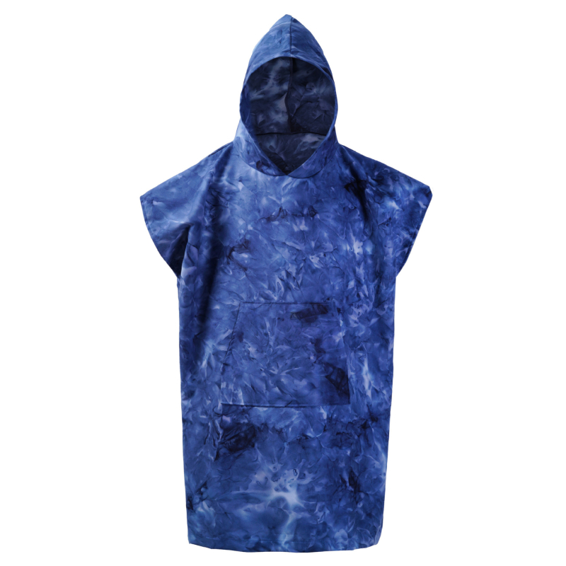 Mikroszálas kapucnis köntös gyors száradással, 200–300 g, 21 szálból álló fonal, nyomtatott gyártási folyamat