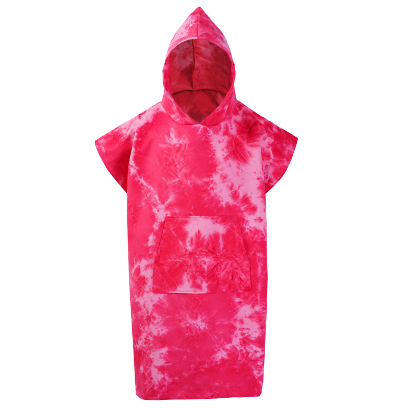 Mikroszálas kapucnis köntös gyors száradással, 200–300 g, 21 szálból álló fonal, nyomtatott gyártási folyamat