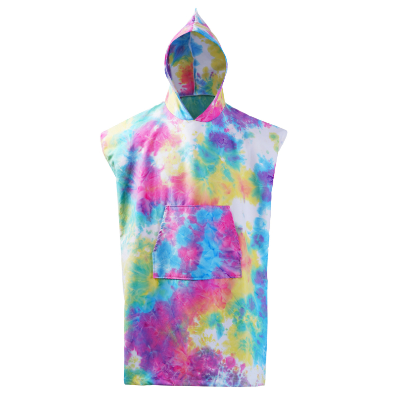 Mikroszálas kapucnis köntös gyors száradással, 200–300 g, 21 szálból álló fonal, nyomtatott gyártási folyamat