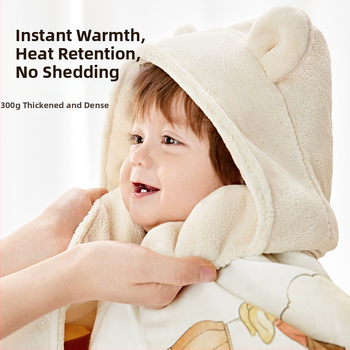 Hordozható babafürdő törölköző-köntös — bambusz rost, 120–140 g, nyomtatott gyártási folyamat, Jingqi