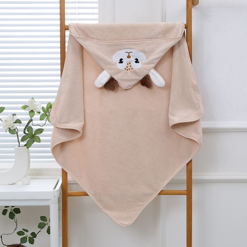 Yaqi korallfleece törölköző gyerekeknek kapucnival, nedvszívó, 200–300 g