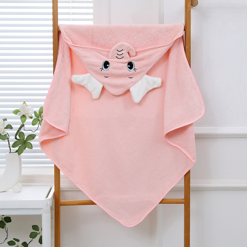 Yaqi korallfleece törölköző gyerekeknek kapucnival, nedvszívó, 200–300 g