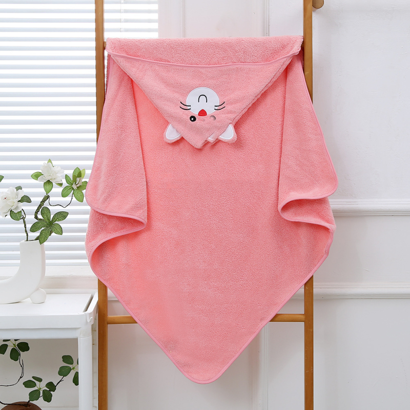 Yaqi korallfleece törölköző gyerekeknek kapucnival, nedvszívó, 200–300 g