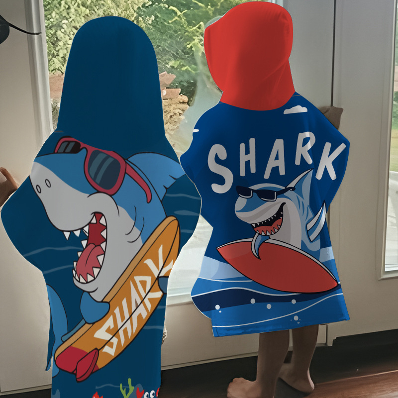 Yingxing mikroszálas babafürdőlepedő kapucnival – egyedi rajzfilm dizájn, nedvszívó, gyorsan száradó, 300–400 g