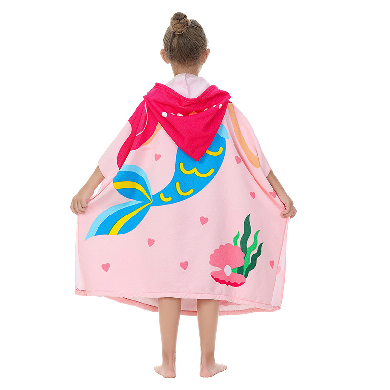 Yingxing mikroszálas babafürdőlepedő kapucnival – egyedi rajzfilm dizájn, nedvszívó, gyorsan száradó, 300–400 g