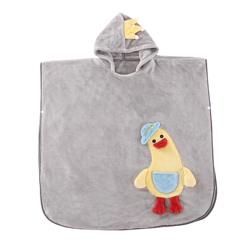 Gilligiri Gyerekeknek kapucnis fürdőlepedő korall flízzel – 200–300 g, 150D fonal, hímzés, varrás, sima szövet