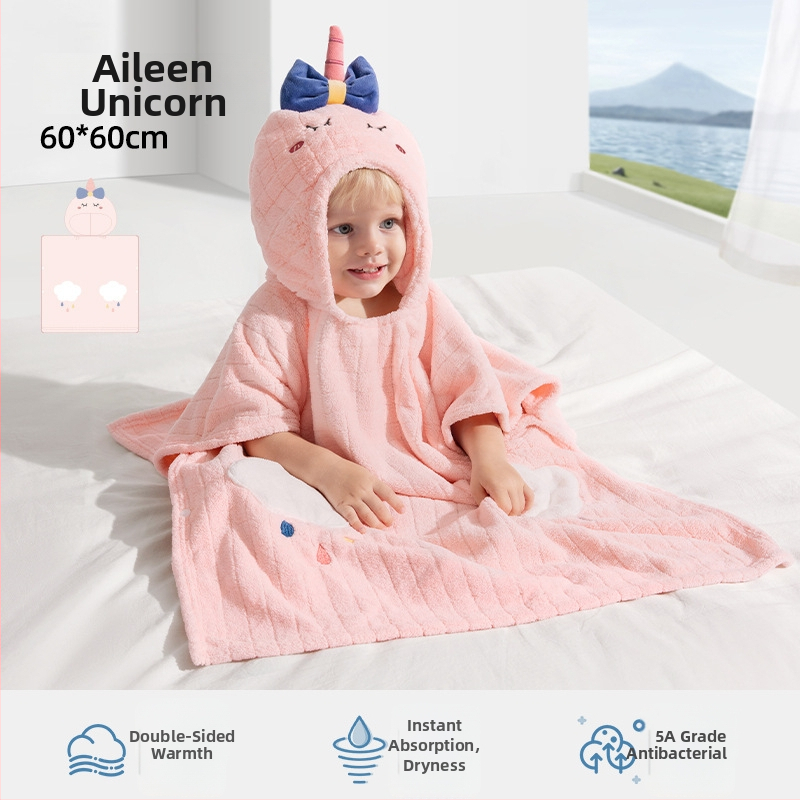 Belleptide gyerekeknek kapucnis fürdőköntös korall velúr, 300–400 g, 40 szál