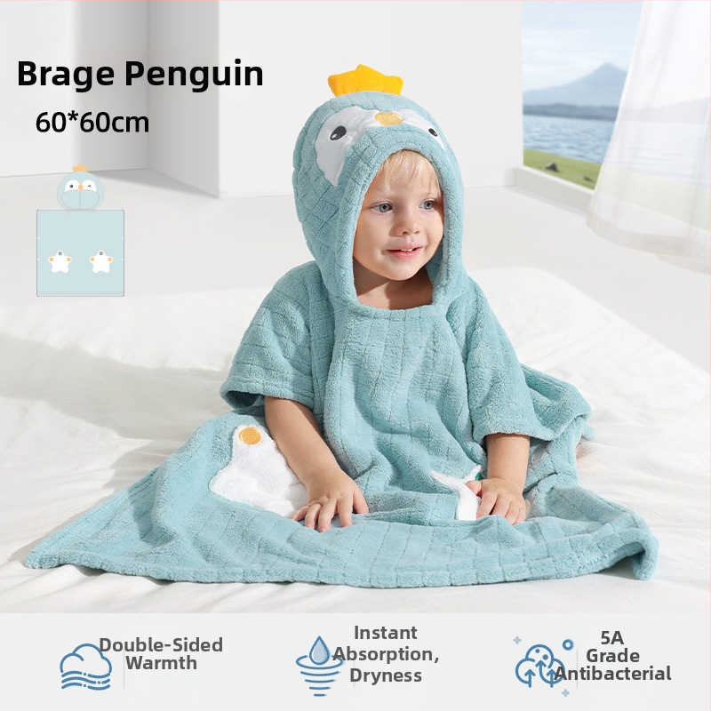 Belleptide gyerekeknek kapucnis fürdőköntös korall velúr, 300–400 g, 40 szál