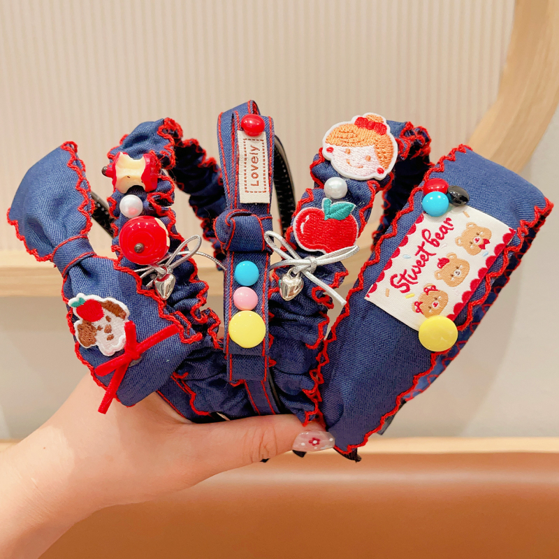 Bērnu galvas lente un matu saites — audums, roku darbs, multfilmu tēlu stils