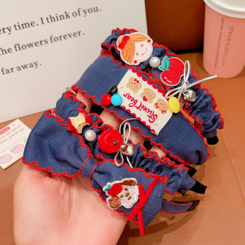 Bērnu galvas lente un matu saites — audums, roku darbs, multfilmu tēlu stils