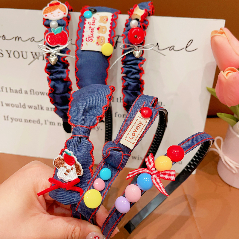 Bērnu galvas lente un matu saites — audums, roku darbs, multfilmu tēlu stils