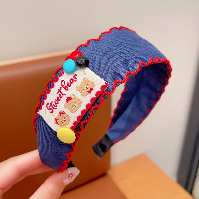 Bērnu galvas lente un matu saites — audums, roku darbs, multfilmu tēlu stils