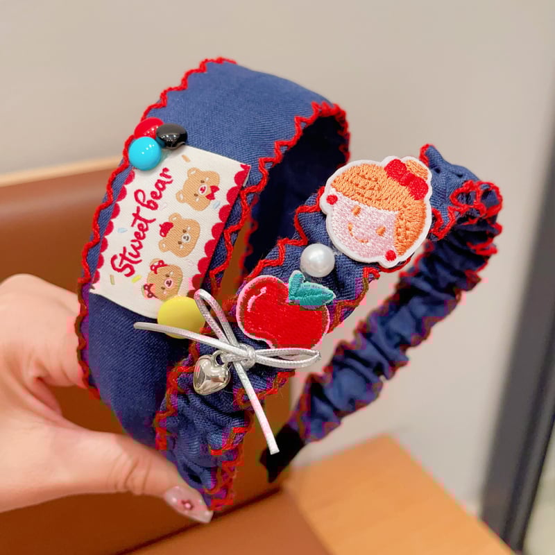 Bērnu galvas lente un matu saites — audums, roku darbs, multfilmu tēlu stils