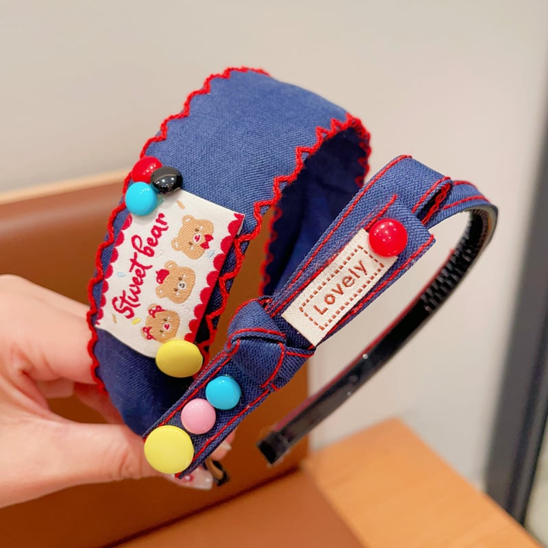 Bērnu galvas lente un matu saites — audums, roku darbs, multfilmu tēlu stils