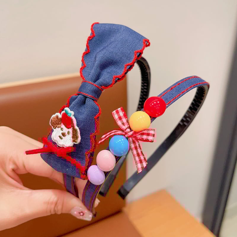 Bērnu galvas lente un matu saites — audums, roku darbs, multfilmu tēlu stils