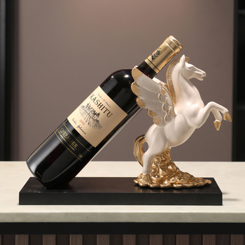 Horse to Success dekoratyvinė vyno lentynos puošmena, dervos skulptūra, Naujasis Kinijos stilius vyno spintai ir svetainei