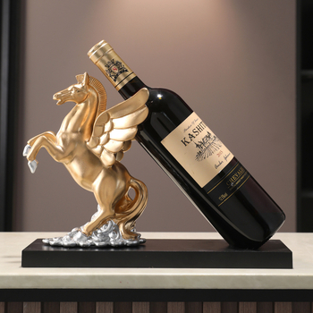Horse to Success dekoratyvinė vyno lentynos puošmena, dervos skulptūra, Naujasis Kinijos stilius vyno spintai ir svetainei