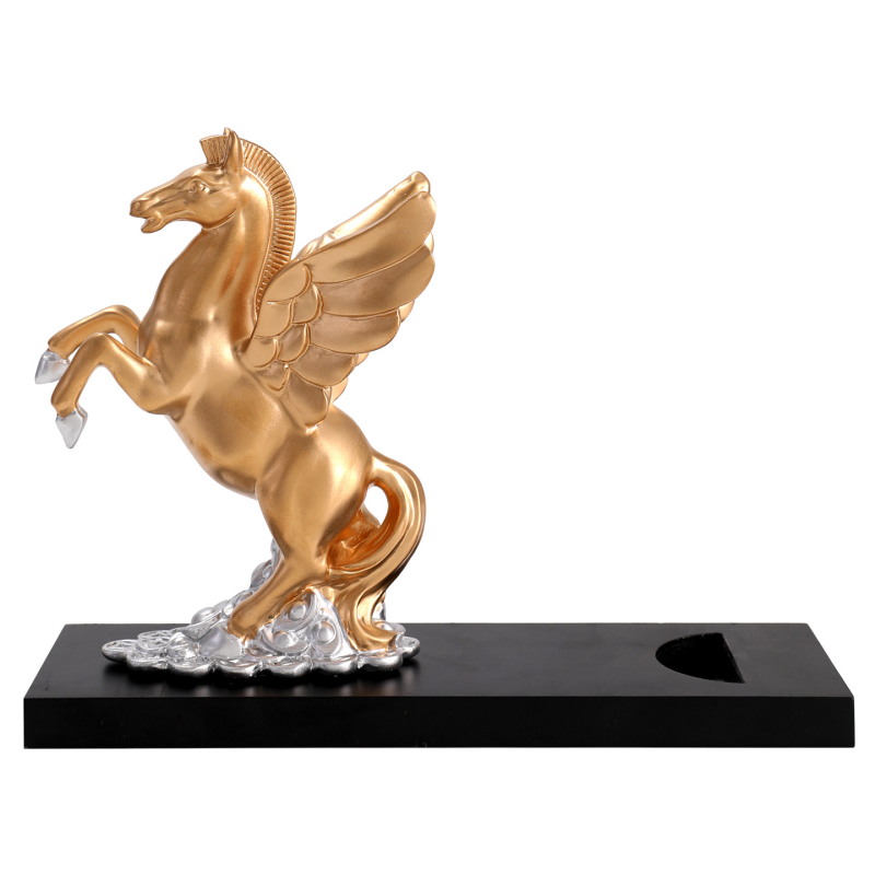 Horse to Success dekoratyvinė vyno lentynos puošmena, dervos skulptūra, Naujasis Kinijos stilius vyno spintai ir svetainei