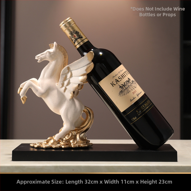 Horse to Success dekoratyvinė vyno lentynos puošmena, dervos skulptūra, Naujasis Kinijos stilius vyno spintai ir svetainei