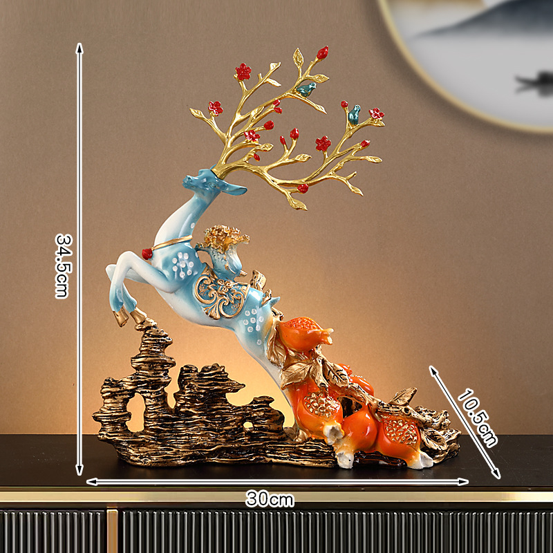 Horse to Success dekoratyvinė vyno lentynos puošmena, dervos skulptūra, Naujasis Kinijos stilius vyno spintai ir svetainei