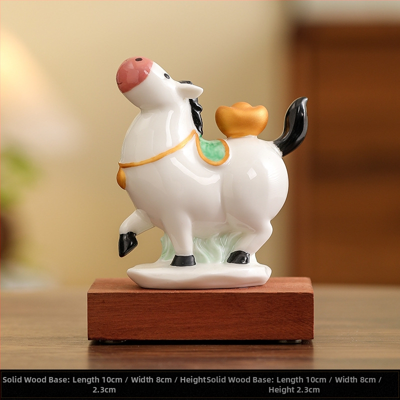 Stalo keraminė arklio dekoracija, kinų stiliaus, pusiau rankų darbo ir pusiau mechaninė gamyba, idealiai kaip asmeninė dovana