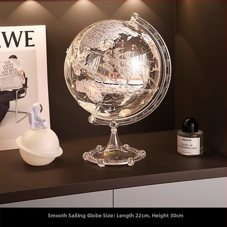 Globusz dekoráció otthonra, modern minimalist stílus, anyag: gyanta