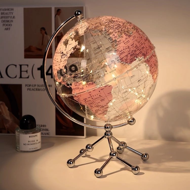 Globusz dekoráció otthonra, modern minimalist stílus, anyag: gyanta