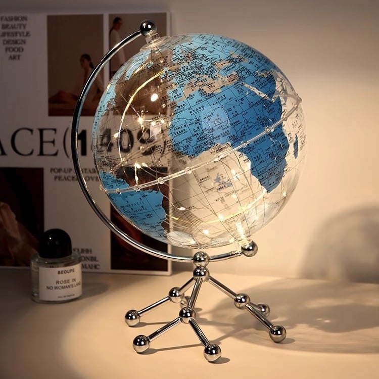 Globusz dekoráció otthonra, modern minimalist stílus, anyag: gyanta