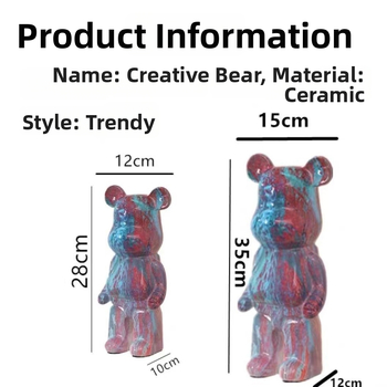 Porcelāna statuja uz grīdas Heirui — karikatūras stils, mūsdienīgs minimālisma ziemeļnieciskais dizains dzīvojamai istabai un televizora skapim, dāvana jaunu māju svētkiem