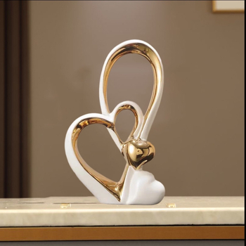 Viesistabas dekoratīvo figūru komplekts, balta porcelāna, ģeometriskas formas, mūsdienīgs minimālisms — dāvana jaunam mājoklim