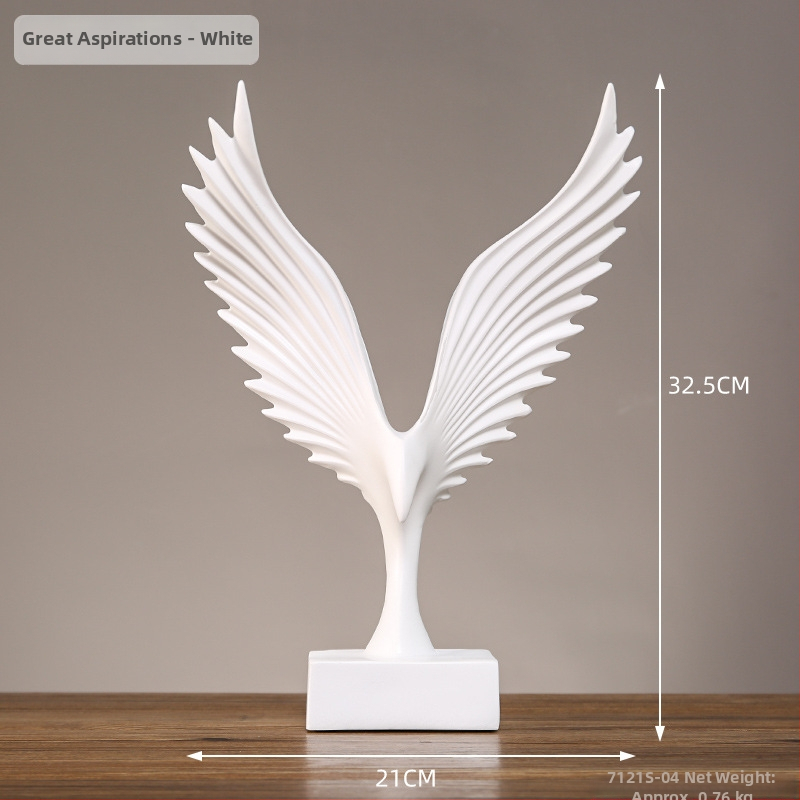 Dekoratyvinė erelio figūrėlė su išskėstais sparnais; derva, Master Gu, dekoracijos, kartoninė pakuotė