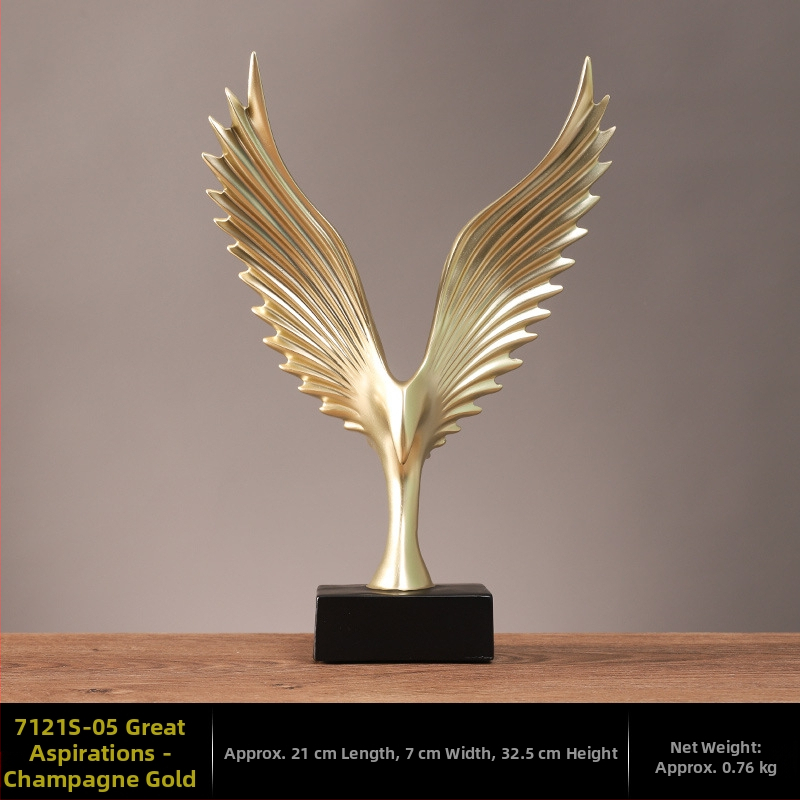 Dekoratyvinė erelio figūrėlė su išskėstais sparnais; derva, Master Gu, dekoracijos, kartoninė pakuotė