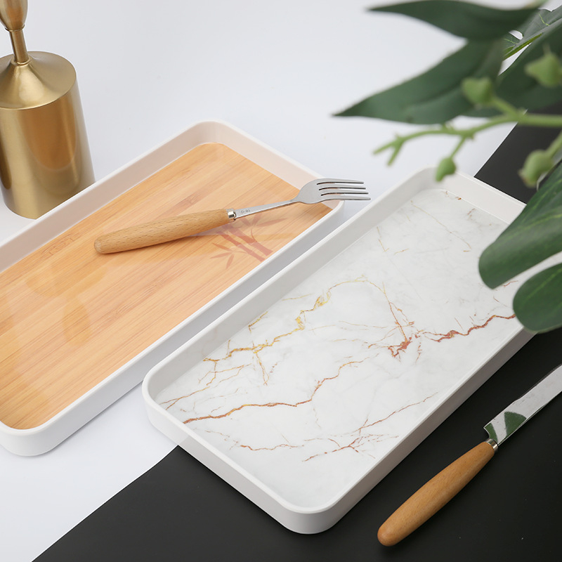 Melamiinist kandik, ristkülikukujuline, Põhjamaade stiil, triibuline muster, trükitud pind