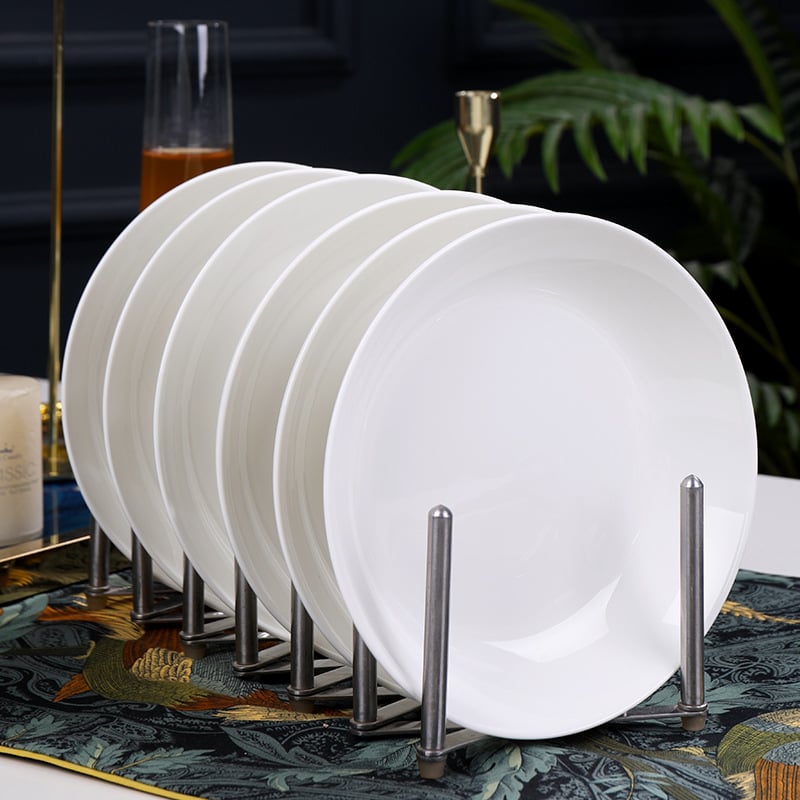 Tengjing bone china taldrik – ümmargune, mikrolaineohutu, logotüübi printimine saadaval, kohandatav, >45% luu tuhka sisaldus