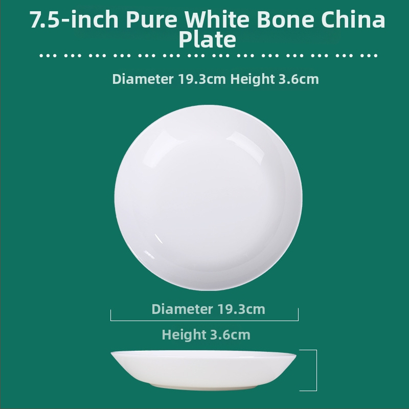 Tengjing bone china taldrik – ümmargune, mikrolaineohutu, logotüübi printimine saadaval, kohandatav, >45% luu tuhka sisaldus