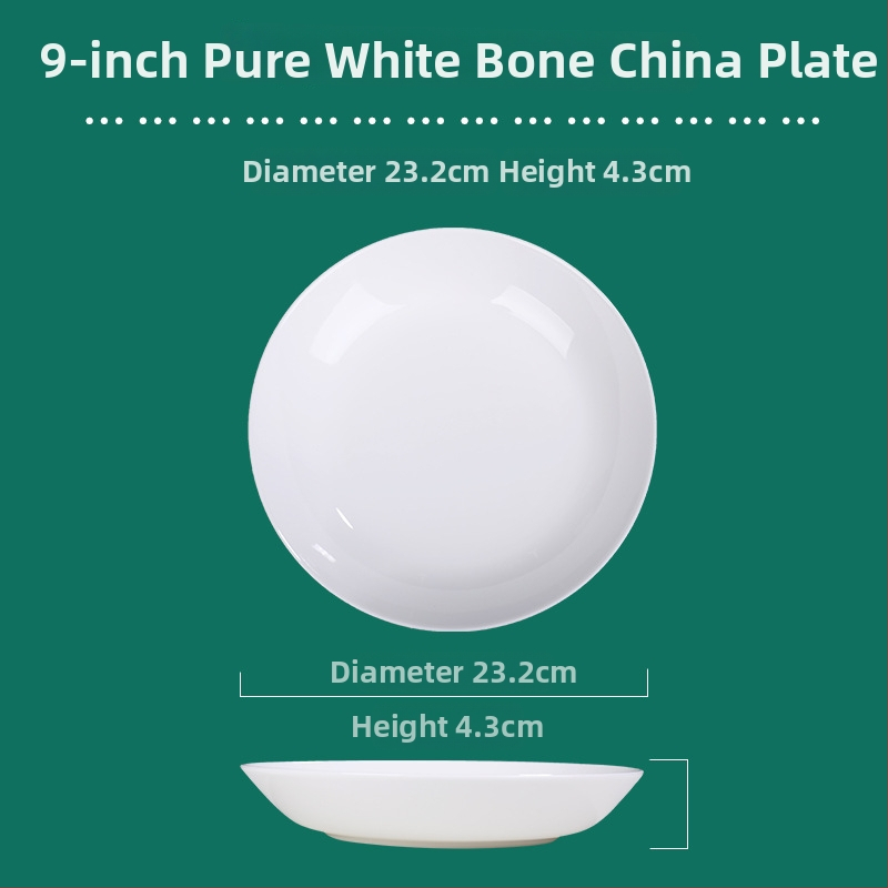 Tengjing bone china taldrik – ümmargune, mikrolaineohutu, logotüübi printimine saadaval, kohandatav, >45% luu tuhka sisaldus